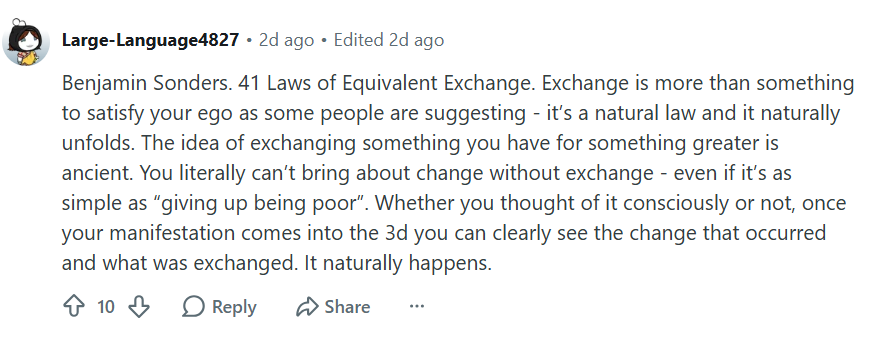 A reader's Reddit comment about 41 Laws of Simulation